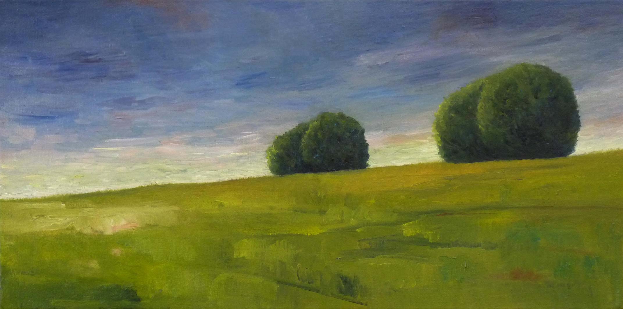 Clouds over West-Knoyle, oil on canvas, private collection