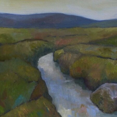 Dartmoor Landscape, oil on paper, private collection