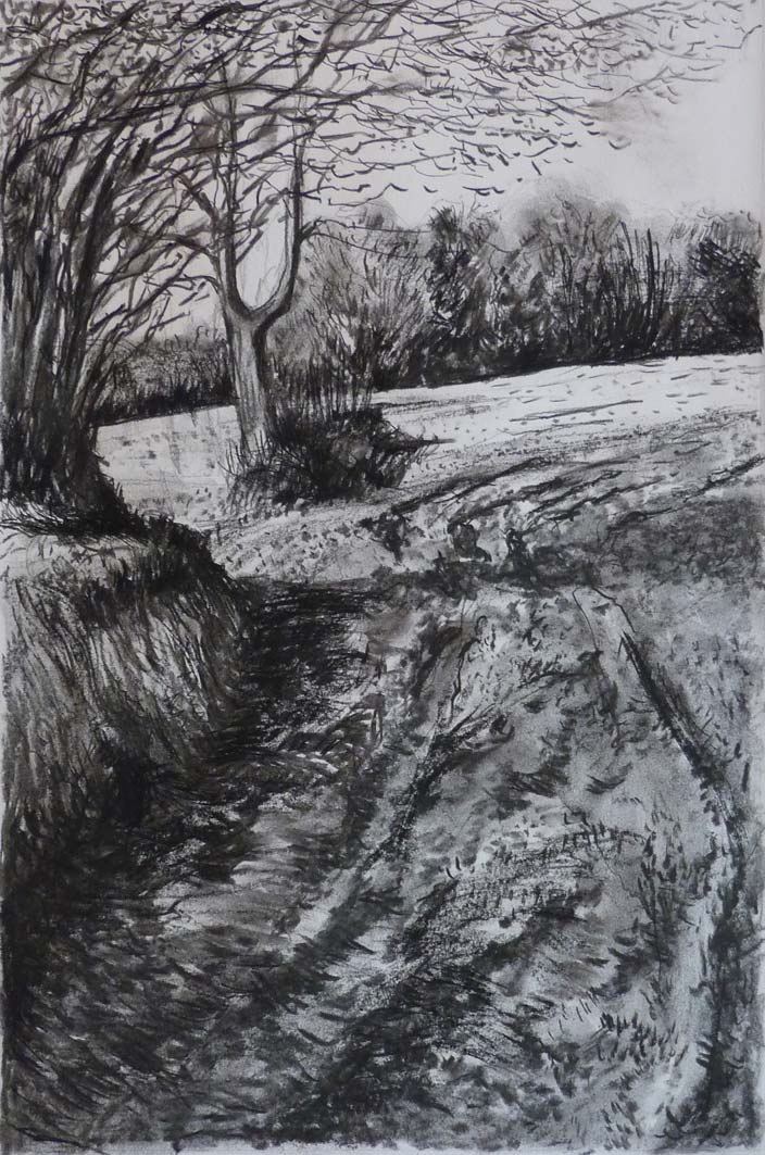 View of Ferry Farm, pencil, private collection