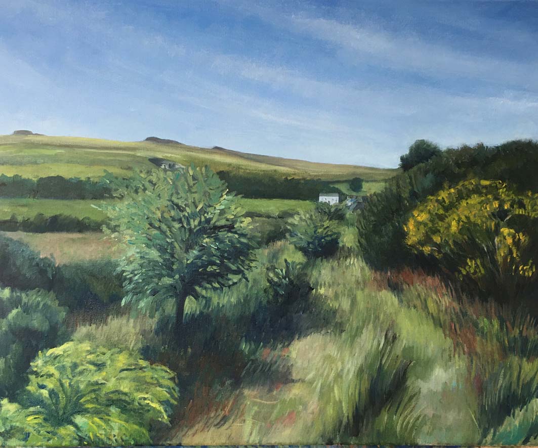 Near the Dartmoor Inn at Merivale, oil on canvas, 50x60cm